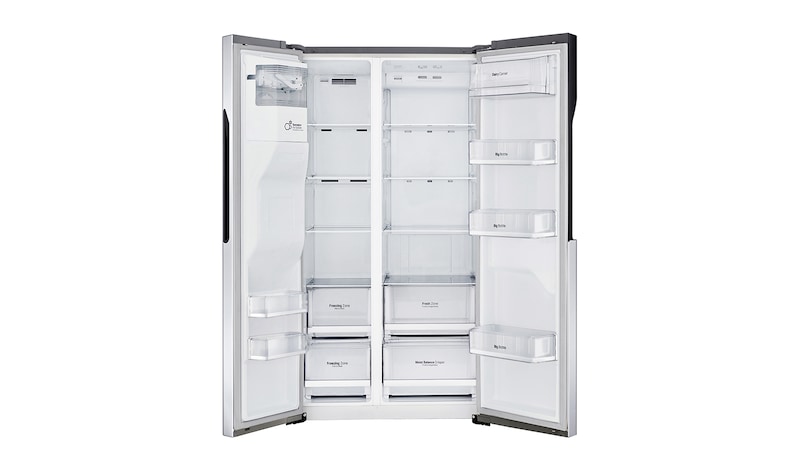 LG F Side-by-Side mit Eis-, Crushed Ice- und Wasserspender und Total No Frost, GSL560PZXV